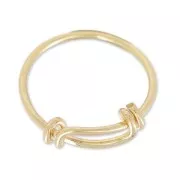 Bague jonc 7 cm doré rose x1