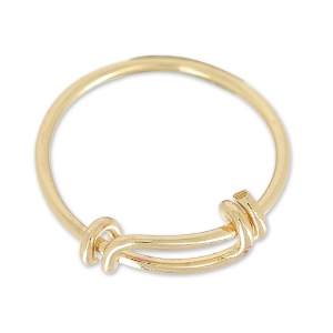 Bague jonc 7 cm doré rose x1