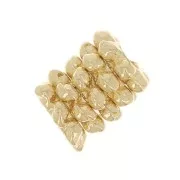 Perles rondelles fleur 4 mm - Doré à l'or fin x20