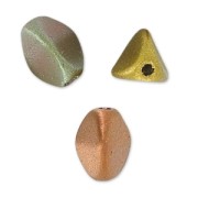 Perles en verre tchèque Pinch Beads 5x3 mm Metallic Iris Satin x50|raw }}