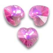 Coeurs Swarovski 6228 10,3x10 mm Rose AB x6|raw }}