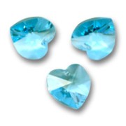 Coeurs Swarovski 6228 10,3x10 mm Aquamarine  x6|raw }}