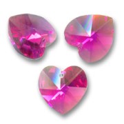 Coeurs Swarovski 6228 10,3x10 mm Fuchsia AB x6|raw }}