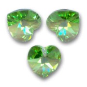 Coeurs Swarovski 6228 10,3x10 mm Peridot AB x6