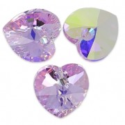 Coeurs Swarovski 6228 10,3x10 mm Violet AB x6|raw }}