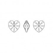 Coeurs Swarovski 6228 10,3x10 mm - Light Rose Shimmer x6