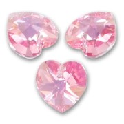 Coeur Swarovski 6228 14,4x14 mm Light Rose AB x1|raw }}