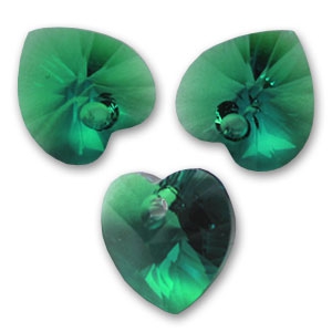 Coeur Swarovski 6228 14,4x14 mm Emerald  x1