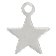 Breloque étoile 10.5x8.5 mm - Acier inoxydable 304 x1