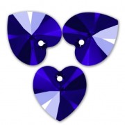 Pendentif coeur en cristal Swarovski 6228 14,4x14mm Majestic Blue x1|raw }}