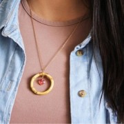 Pendentif coeur en cristal Swarovski 6228 14,4x14mm - Light Rose Shimmer x1