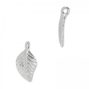 Breloque feuille 13x7 mm en acier inoxydable x1|raw }}