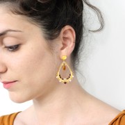 Gouttes Swarovski 6000 11x5.5 mm Topaz  x8