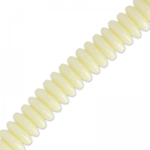 Perles rondelles Heishi en résine 6x2 mm Ivoire x182