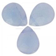 Perles Poires facettées en jade teinté 17x13 mm Gris x4