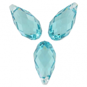 Gouttes Swarovski 6010 11x5.5 mm Light Turquoise x4
