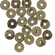 Perles rondelles Heishi Coco 9 mm Brun x 20|raw }}