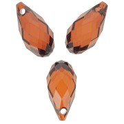Gouttes Swarovski 6010 13x6.5 mm - Smoked Amber x1|raw }}