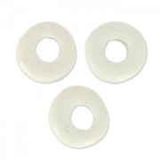 Perles rondelles Heishi en céramique 7 mm Blanc mat x10