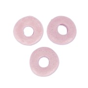 Perles rondelles Heishi en céramique 7 mm Vieux rose mat x10|raw }}