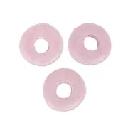 Perles rondelles Heishi en céramique 7 mm Vieux rose mat x10