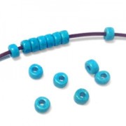 Perles rondelles Heishi en céramique 7 mm Noir mat x10