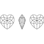 Coeur Swarovski 6215 18 mm - Crystal x1