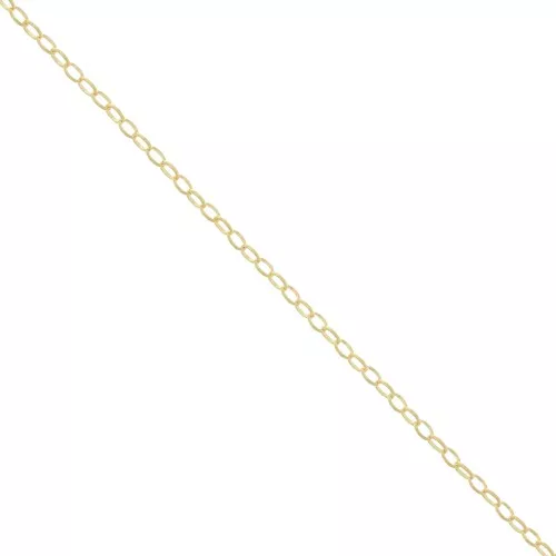 Chaîne maille jaseron ovale 2.7 mm Doré à l'or fin x 1m