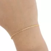 Chaîne maille Forçat limée 1.8 mm Doré à l'or fin x 98cm