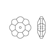 Fleur Swarovski 3700 8 mm Crystal AB Unfoiled x1