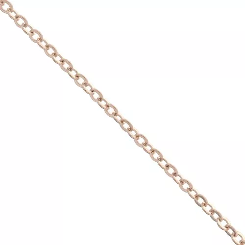 Chaîne maille forçat limée 2.2 mm doré rose x 1m