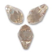 Gouttes Swarovski 6007 7x4 mm Crystal Golden Shadow x8