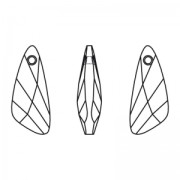 Pendentif Wing Swarovski 6690 23 mm Crystal Silver Night x1