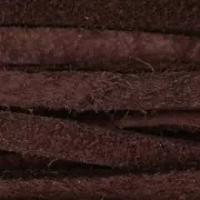 Lacet cuir façon daim  3x1 mm Wine x 2m