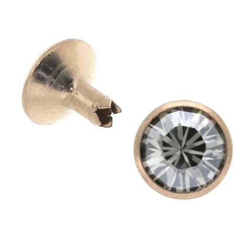 Rivet Swarovski 53005 8 mm Crystal Silver Shade / Doré Rose x1