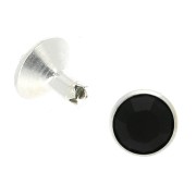 Rivet Swarovski 53005 8 mm Jet / Argenté x1|raw }}