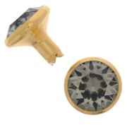 Rivet Swarovski 53005 8 mm Black Diamond / Doré x1|raw }}