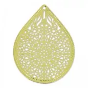 Pendentifs légers gouttes 23 mm doré x4