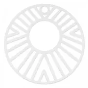 Pendentifs légers ronds 38 mm argenté x2