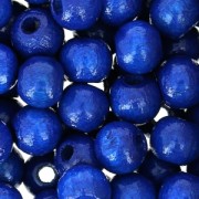 Perles rondes en bois 6 mm Bleu Marine x125|raw }}