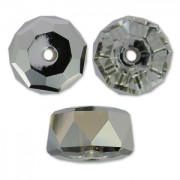Rondelle Swarovski 5045 8 mm Crystal Silver Night x1|raw }}