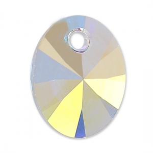 Mni oval Pendant Swarovski 6028 8 mm Crystal AB x1