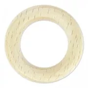 Anneau en bois brut naturel pour bijoux, déco, porte clés 35 mm Naturel x1