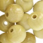Grosses perles rondes en bois 15 mm Naturel x15