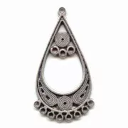 Intercalaires/Gouttes argenté vieilli 43 mm x2