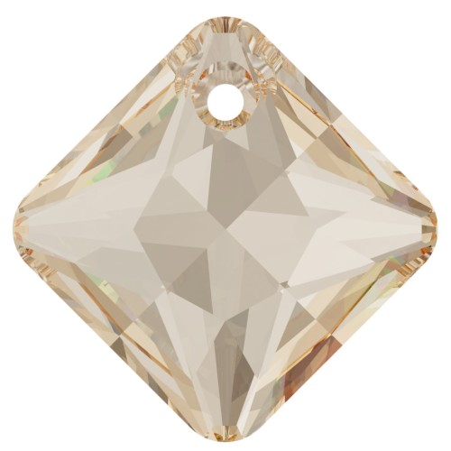 Pendentif Princess Cut Swarovski 6431 9 mm Crystal Golden Shadow x1