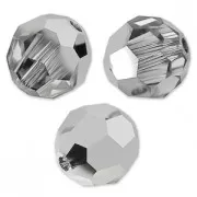 Perles rondes PureCrystal 5000 6 mm Crystal Light Chrome x6