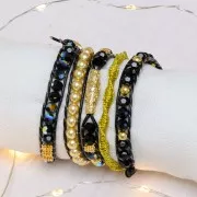 Cordon cuir 1 mm Noir x 2.95 m