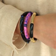 Briolette XL Swarovski 5042 perle rondelle 8 mm - Jet Shimmer 2X x1