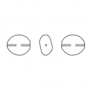 Baroque nacrée Swarovski 5842 perle plate irrégulière 14 mm Dark Grey Pearl x1